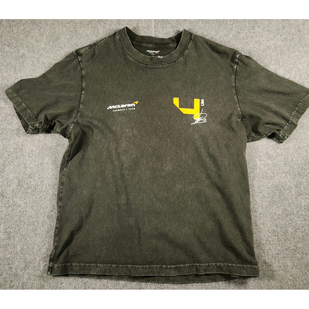 McLaren T-Shirt Mens XS Lando Norris LN4 Charcoal F1 Racing Abercrombie & Fitch